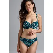 Marlies Dekkers Lotus Blue And Green Plunge Balcony Bikini Top Size: 70B | Bikinis Outlet | Dames | Blauw