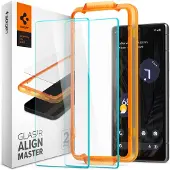 Spigen GLAStR EZ Fit Screenprotector 2 Pack + Applicator voor de Google Pixel 7a