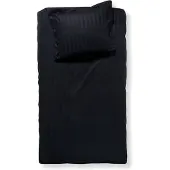 Damai Linea - Dekbedovertrek - 140x200/220 cm - Eenpersoons - Zwart + 1 kussensloop 60x70