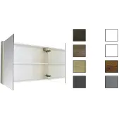 Sanicare Spiegelkast Qlassics Ambiance 80 cm. 2 dubbelzijdige spiegeldeuren truffel