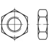 Toolcraft 132362 Zeskantmoeren M30 DIN 936 Staal Galvanisch verzinkt 25 stuk(s)
