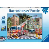 Ravensburger Puzzel - 100 Bakstenen - Fire Truck Rescue - - OneSize - Puzzel