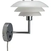 Dyberg Larsen Wandlampe , DL20, dimbare, Metallic, Woonkamer, Glas, Scandinavisch