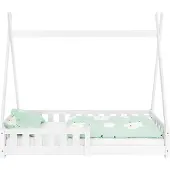 ECD-Germany Kinderbed Tipi | hout wit 168x86x150 cm kinderbedden | NADUVI