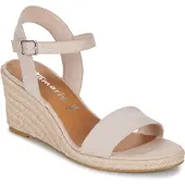 Tamaris Sandalen met riem lichtbeige