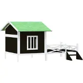 vidaXL Hondenhok 159x120x88,5 cm massief grenenhout grijs