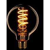 Eth Globe Spiral LED Filament - Ø 8 cm - E27 - 3 stappen dimbaar - 7W - 1800K - goud