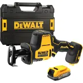 DeWalt DCS369E1T-XJ 18V Li-ion XR Accu Reciprozaag Set (1x POWERSTACK Accu) In TSTAK - Koolborstelloos