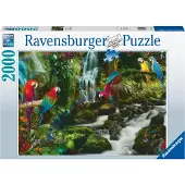Ravensburger puzzel Bonte papegaaien in de jungle - legpuzzel - 2000 stukjes