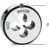Beta Snijplaten, grove spoed, metrische draad, verchroomd staal 440B 24X3 - 004400128