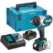 Makita DTW1002RTJ 18V Li-Ion Accu Slagmoersleutel Set (2x 5.0Ah Accu) In Mbox - 1050Nm - 1/2" - Koolborstelloos
