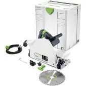 Festool TS 75 EBQ-Plus, zwart, groen, wit, REACh-conform, 3550 omwentelingen per minuut, 7,5 cm, 5,6 cm, 106 dB