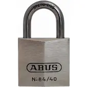 ABUS Hangslot 84IB/30 - Kast van Massief Messing - Beugel van Edelstaal met Kunststofmantel - Dubbele Beugelvergrendeling - Inclusief 2 Sleutels - Afmeting 30 mm - Kleur Zilver