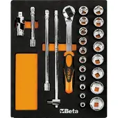 Beta Soepele voorgevormde inzetbakken met assortiment gereedschap M83 - 024500083
