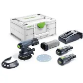 Festool ETSC 125 3,1 I-Plus 18V Li-Ion Accu Excenterschuurmachine Set (2x 3,1Ah) In Systainer - 125mm - Koolborstelloos