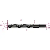 Beta Spiraalboren, korte uitvoering, schacht gereduceerd tot 13 mm HSS gewalst 410A 17,00 - 004100293