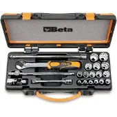 Beta Doppendoos met 16 twaalfkant dopsleutels en 5 toebehoren 910B/C16Q - 009100933
