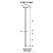 Dutack T-nagels | 45mm | 1000 stuks - 5220039