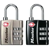 Masterlock 30mm - durable metal body - 19mm steel shackle, 3mm diam. - 3-digit re - 4680EURDNKL