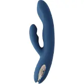 Svakom Aylin - oplaadbare vibrator met pulserende clitorisstimulator - blauw