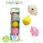 Lalaboom - Educatieve kralen met boerderijdieren - Schaap en varken - 6 Stuks