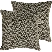 Tiseco Home Studio - Kussen (gevuld) ALPANA - SET/2 - 100% katoen - Vierkant - 45x45 cm - Zwart