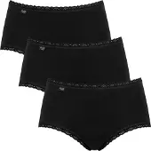 Sloggi Broek met geschulpte zoom in een set van 3 stuks