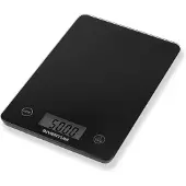 Inventum WS305B - Digitale keukenweegschaal - 1 gr tot 5 kg - Tarrafunctie - Glazen oppervlak - Inclusief batterij - Zwart glas
