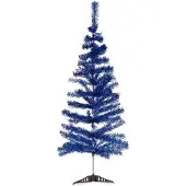 Krist+ Kunst kerstboom - blauw - H120 cm - kunststof - kunstboom - Kunstkerstboom