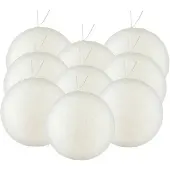 Gerimport 8x stuks kerstballen zilver/wit glitters kunststof 7 cm - Kerstbal