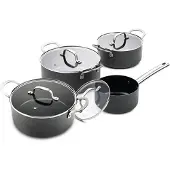 ISENVI Murray Keramische Kookpannenset Extra - 4 delig - RVS - Antraciet - Keramisch - 100% PFAS, PTFE en PFOA vrij