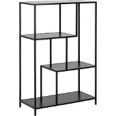 Molecule Seaford Boekenrek Industrieel Design Zwart