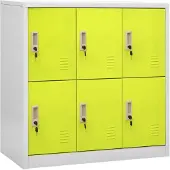vidaXL Lockerkast 90x45x92,5 cm staal lichtgrijs en groen
