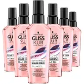 GLISS Split End Miracle Serum – Haarserum - Haarverzorging - Gespleten Punten - Zijdezacht Haar – Voordeelverpakking - 6x75 ml