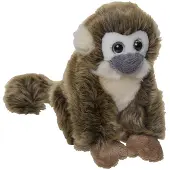 Nature Planet Pluche Squirrel aapje knuffel van 18 cm - Knuffeldier