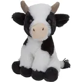 Nature Planet Pluche dieren knuffels Koe van 23 cm - Knuffel boederijdieren