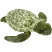 Ravensden pluche zeeschildpad knuffel dier - groen - 26 cm - Knuffel zeedieren