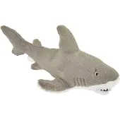 Ravensden Pluche knuffel zeedieren Witte Haai van 40 cm - Knuffel zeedieren
