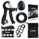 ZEUZ 5-Delige Fitness Handtrainer Set – Trainer voor Hand, Onderarm, Pols & Vingers