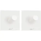 Zack Handdoekenhaak Peco Vierkant Wit 4,2 cm (2-Delig)