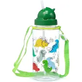 Puckator Ecozen Kinder Waterfles 450ml Flip Straw Dinosauria Jr