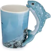 Sans marque Walvis Haai Handvat Keramiek Mok 400ml
