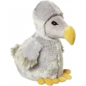 Nature Planet pluche Dodo vogel knuffel - 28 cm - grijs - Dieren knuffels