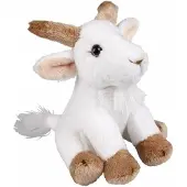 Ravensden Pluche geitje - knuffel geitje - wit - 15 cm - boerderij dieren knuffel