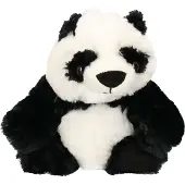 Ravensden Pluche knuffel panda - zwart/wit - 30 cm - pandaberen knuffeldieren