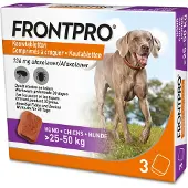 FRONTPRO Kauwtablet Vlooien- En Tekenmiddel Hond 25-50 Kg 3 Stuks