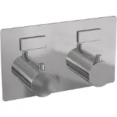 Brauer Chrome Edition 2-weg inbouwthermostaat met drukknoppen met in- en afbouwdelen chroom