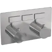 Brauer Chrome Edition 3-weg inbouwthermostaat met drukknoppen met in- en afbouwdelen chroom