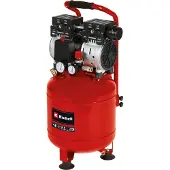Einhell Elektrische Compressor TE-AC 24 Silent - 750 W - 8 bar - 24 L tank - Aanzuigcapaciteit: 135 l/min - 57 dB (Stiller dan normale compressoren) - Olievrij