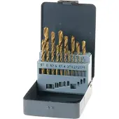 Kwb 421856 HSS Metaal-spiraalboorset 19-delig 1 mm, 1.5 mm, 2 mm, 2.5 mm, 3 mm, 3.5 mm, 4 mm, 4.5 mm, 5 mm, 5.5 mm, 6 mm, 6.5 mm, 7 mm, 7.5 mm, 8 mm, 8.5 mm, 9